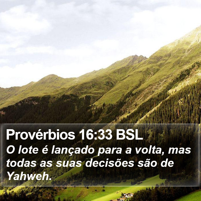 Provérbios 16:33 BSL Bible Study