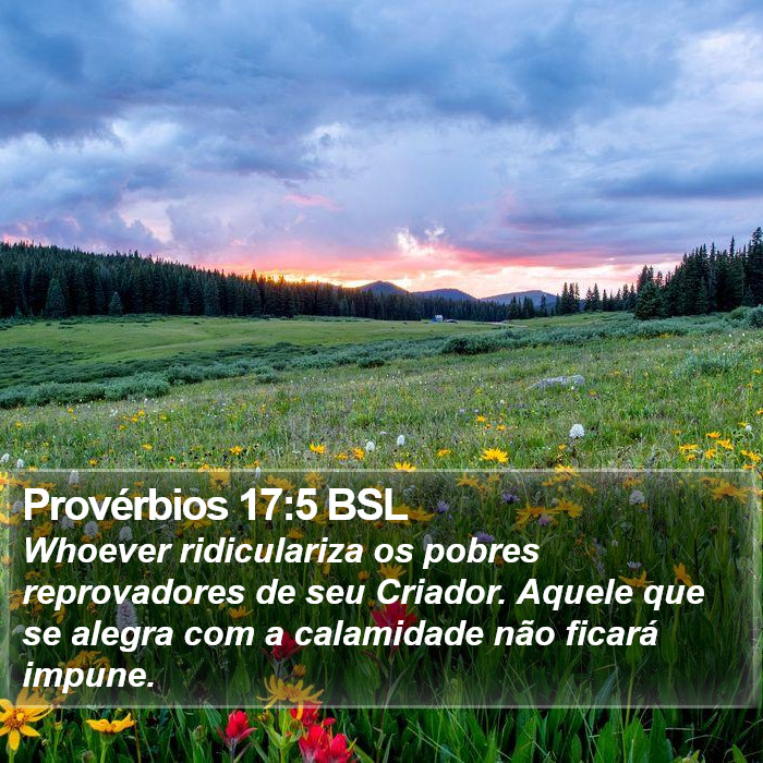 Provérbios 17:5 BSL Bible Study