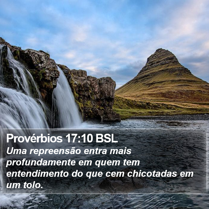 Provérbios 17:10 BSL Bible Study