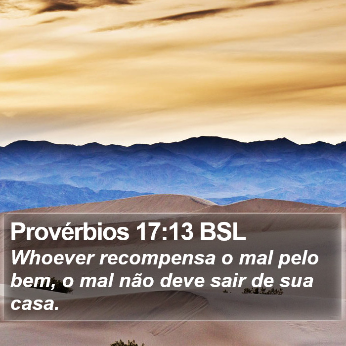 Provérbios 17:13 BSL Bible Study