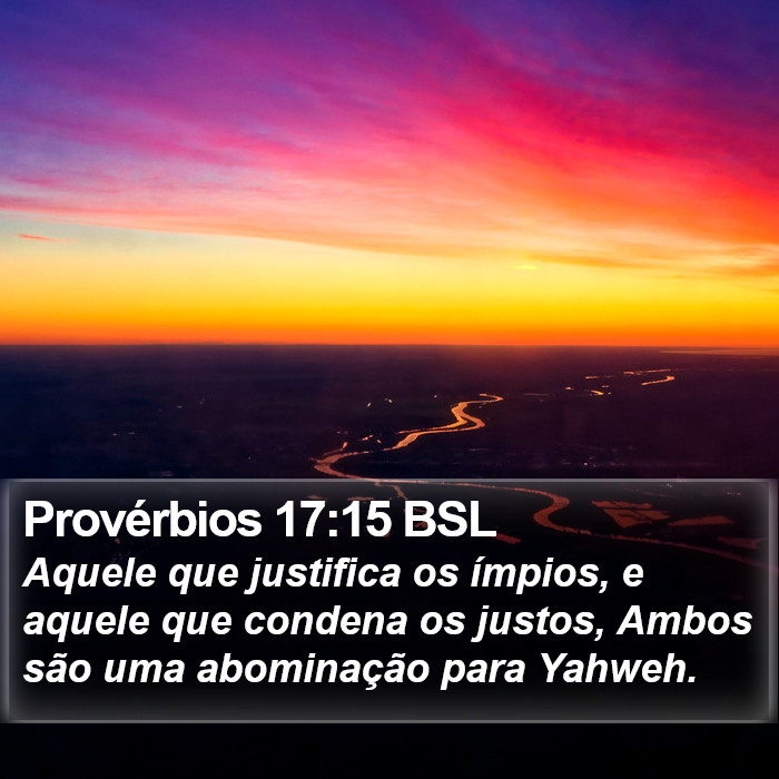 Provérbios 17:15 BSL Bible Study