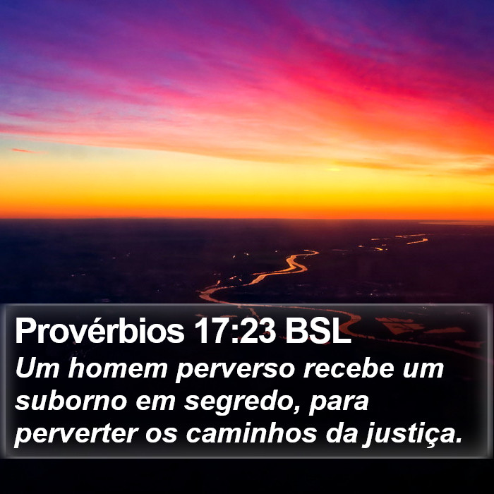 Provérbios 17:23 BSL Bible Study