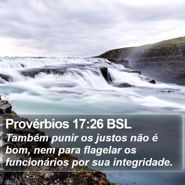 Provérbios 17:26 BSL Bible Study