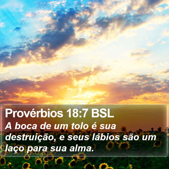 Provérbios 18:7 BSL Bible Study