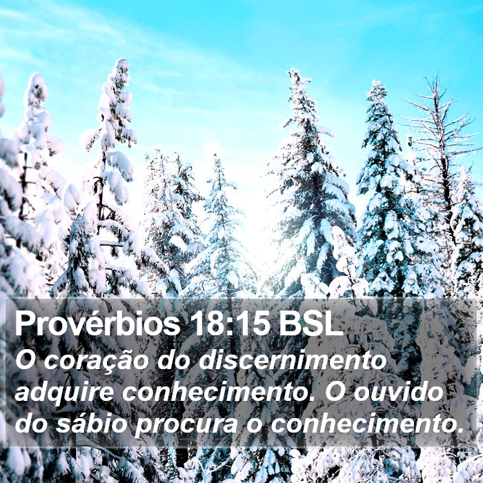 Provérbios 18:15 BSL Bible Study