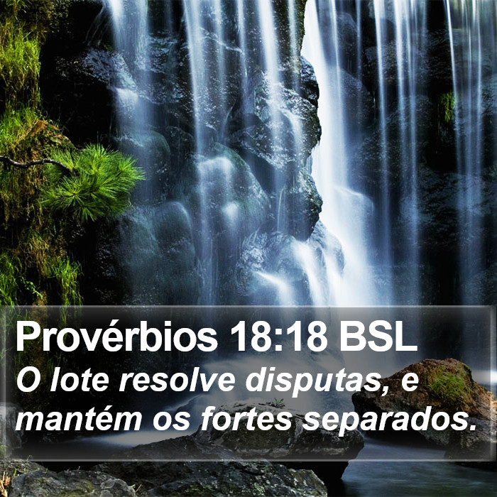 Provérbios 18:18 BSL Bible Study