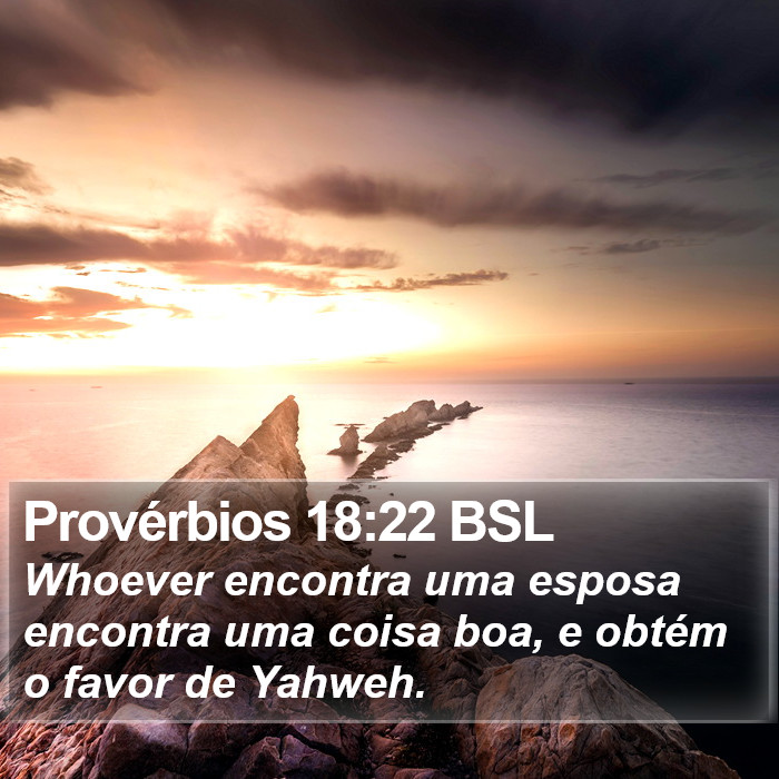 Provérbios 18:22 BSL Bible Study