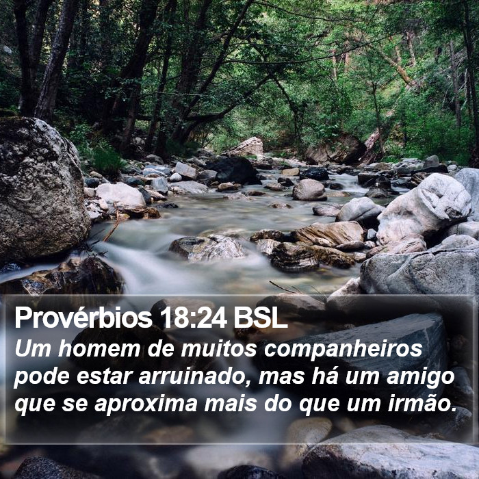 Provérbios 18:24 BSL Bible Study
