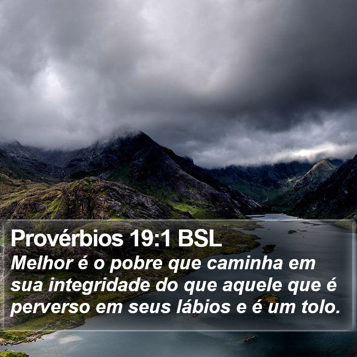 Provérbios 19:1 BSL Bible Study