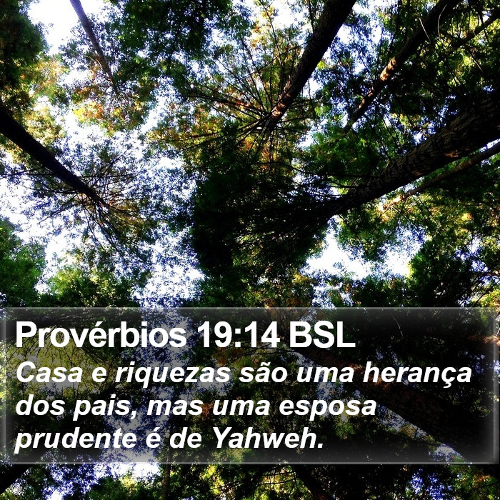 Provérbios 19:14 BSL Bible Study