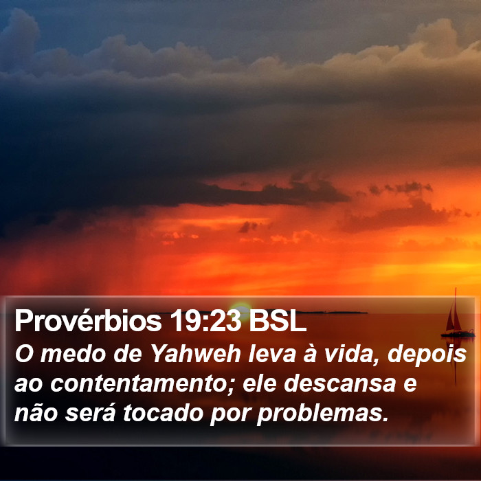 Provérbios 19:23 BSL Bible Study