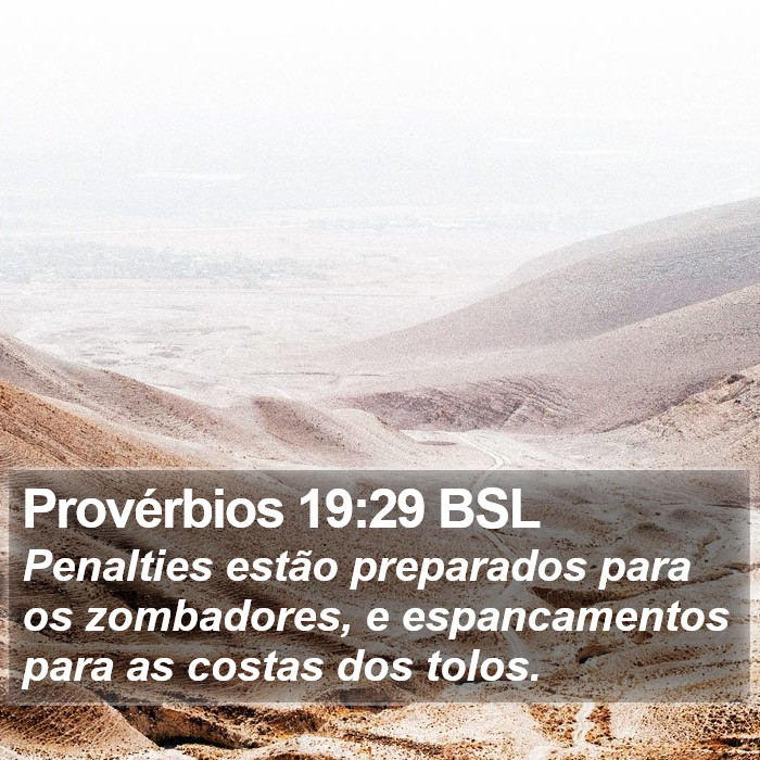 Provérbios 19:29 BSL Bible Study