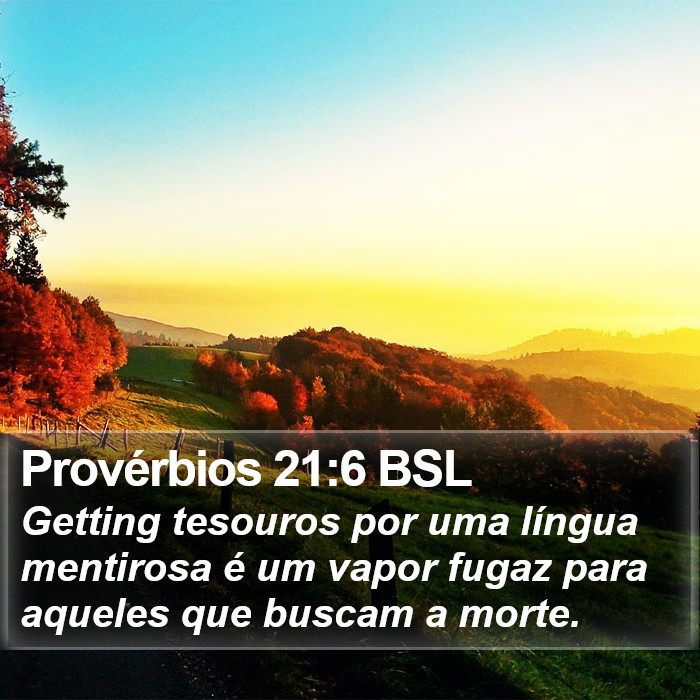 Provérbios 21:6 BSL Bible Study