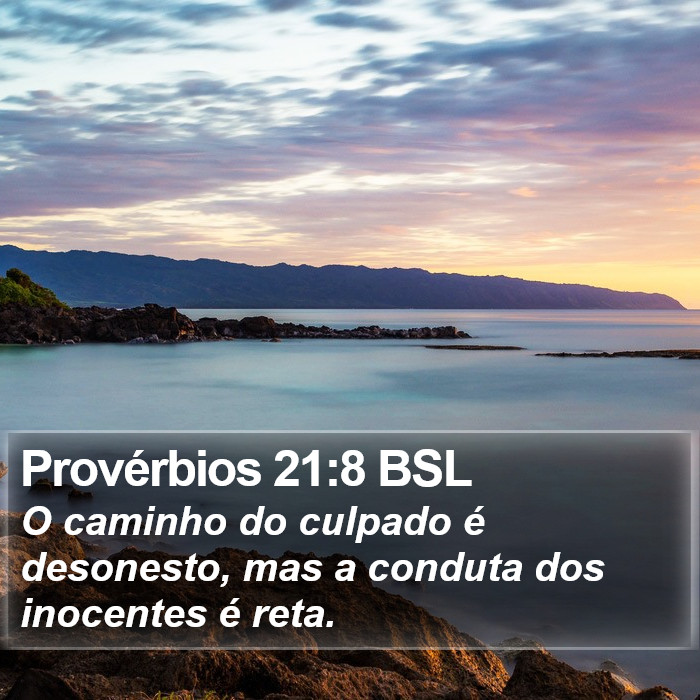 Provérbios 21:8 BSL Bible Study