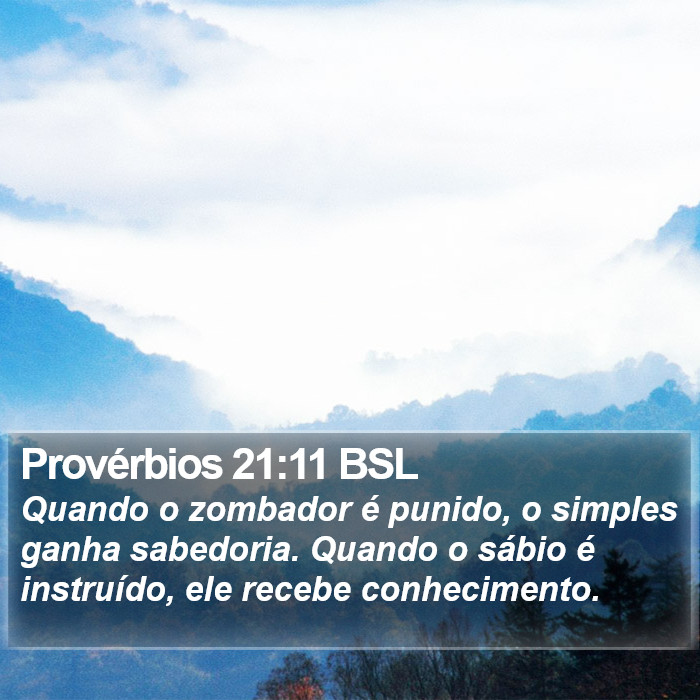 Provérbios 21:11 BSL Bible Study