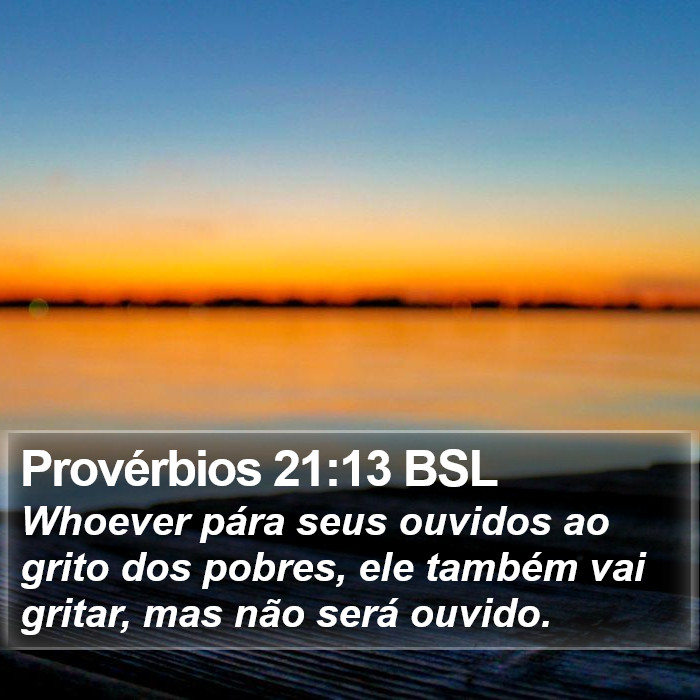 Provérbios 21:13 BSL Bible Study