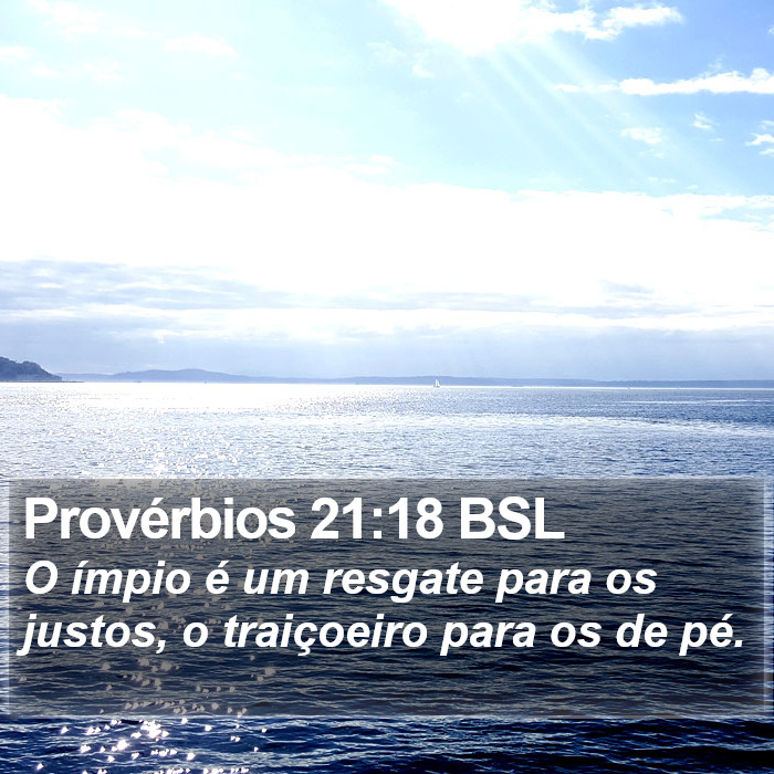 Provérbios 21:18 BSL Bible Study