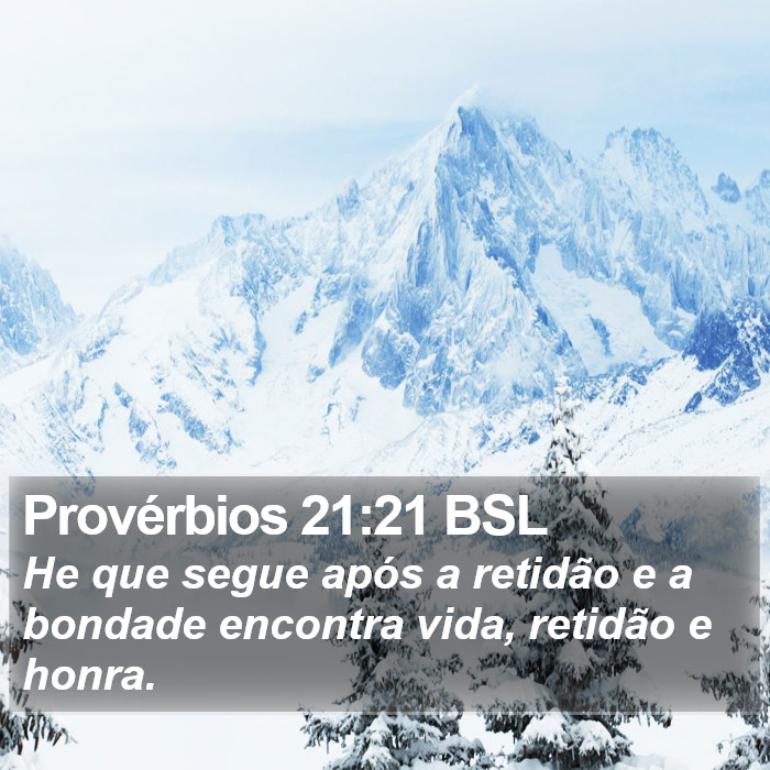 Provérbios 21:21 BSL Bible Study