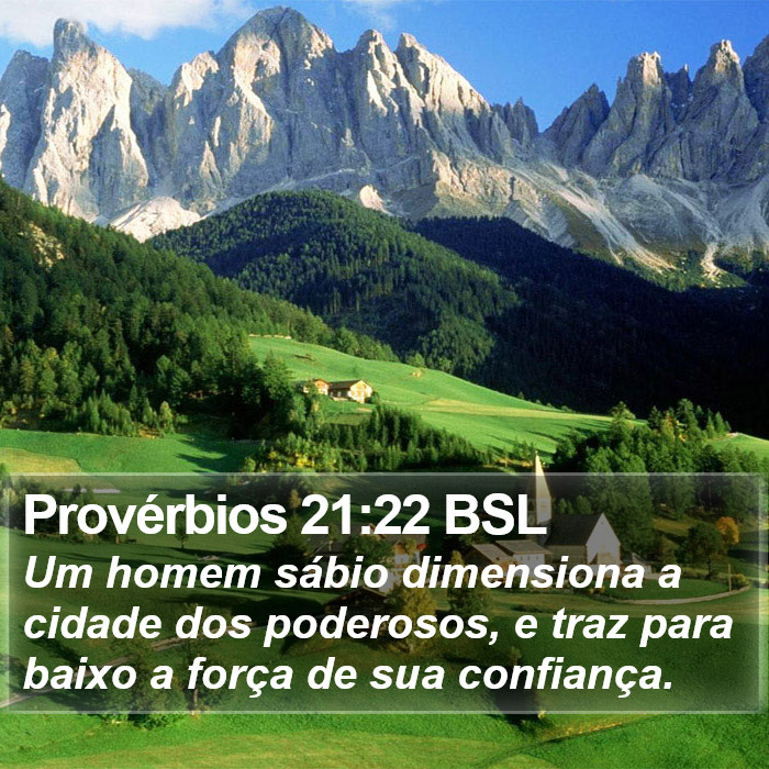 Provérbios 21:22 BSL Bible Study