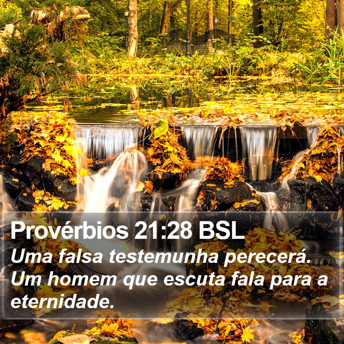 Provérbios 21:28 BSL Bible Study