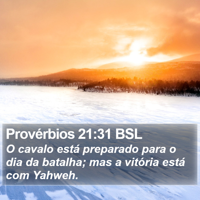 Provérbios 21:31 BSL Bible Study