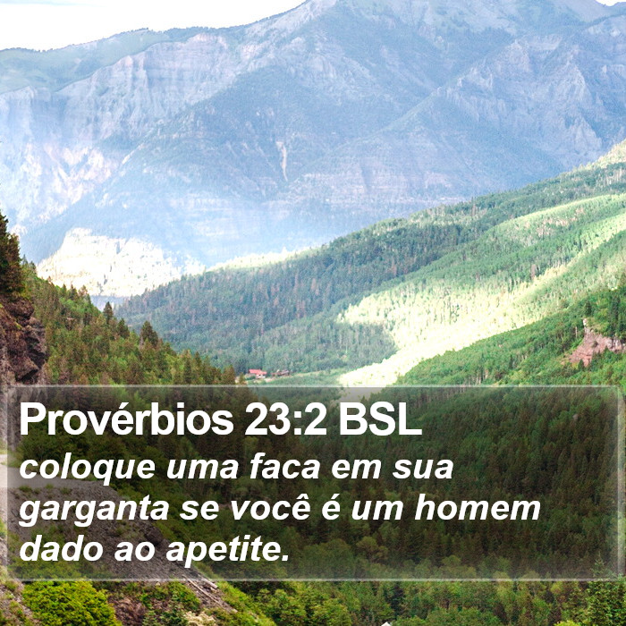 Provérbios 23:2 BSL Bible Study