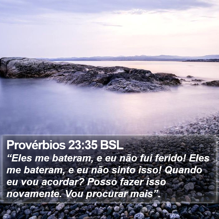 Provérbios 23:35 BSL Bible Study
