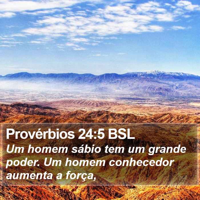 Provérbios 24:5 BSL Bible Study