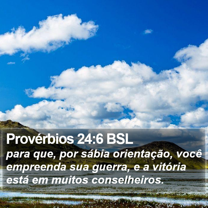 Provérbios 24:6 BSL Bible Study