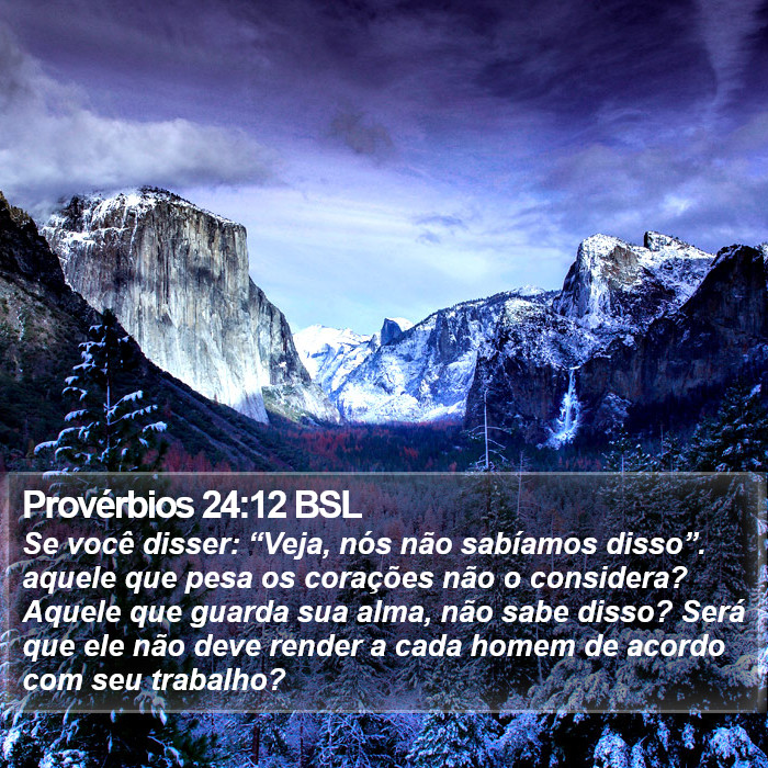 Provérbios 24:12 BSL Bible Study