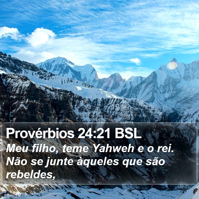 Provérbios 24:21 BSL Bible Study