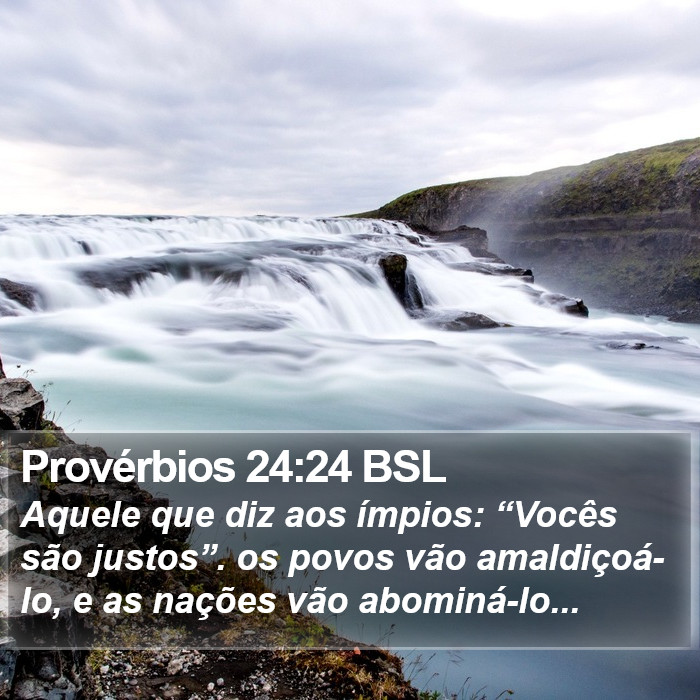 Provérbios 24:24 BSL Bible Study