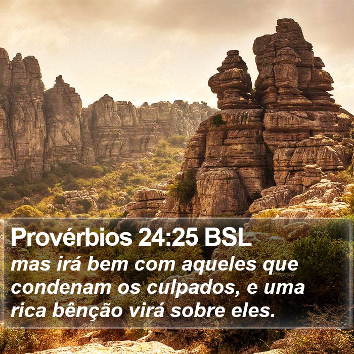 Provérbios 24:25 BSL Bible Study