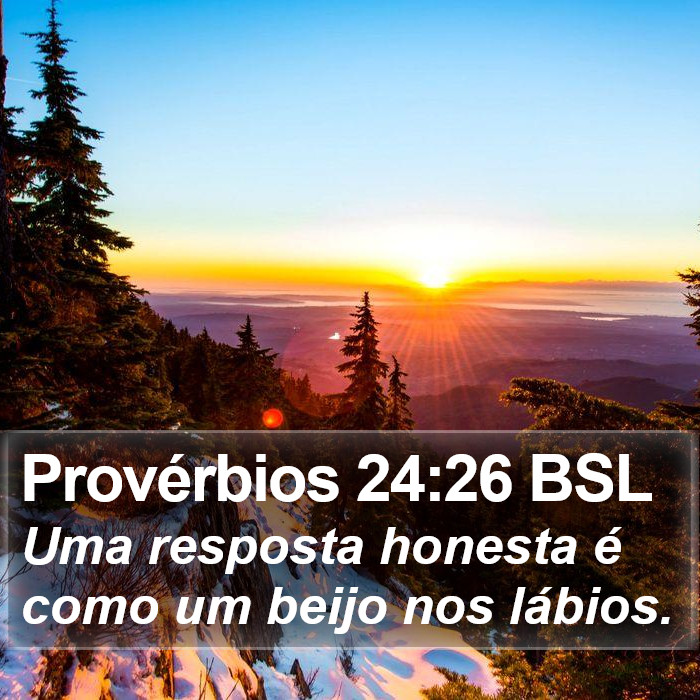 Provérbios 24:26 BSL Bible Study