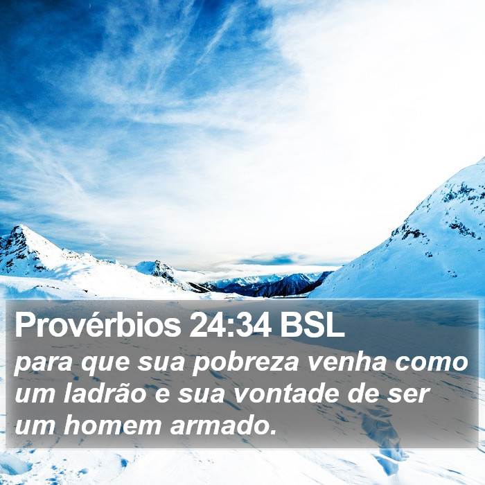 Provérbios 24:34 BSL Bible Study