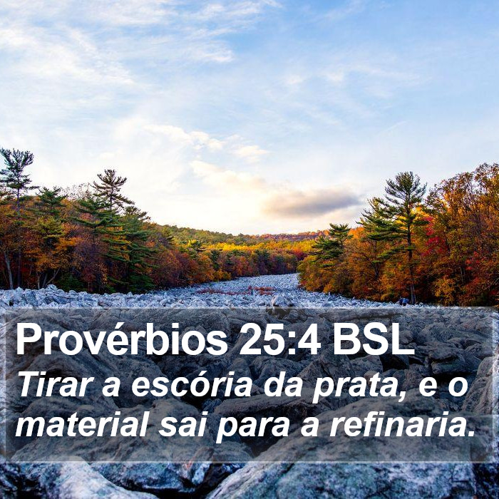 Provérbios 25:4 BSL Bible Study