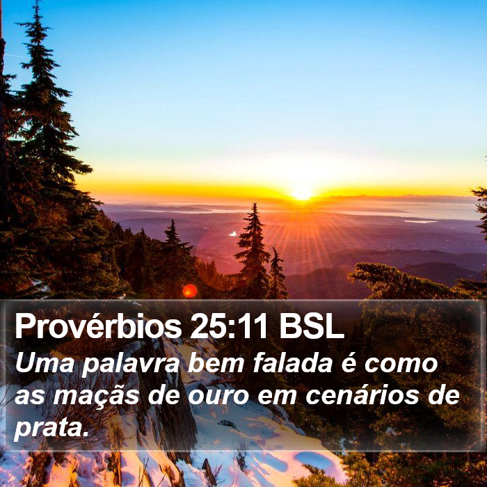 Provérbios 25:11 BSL Bible Study