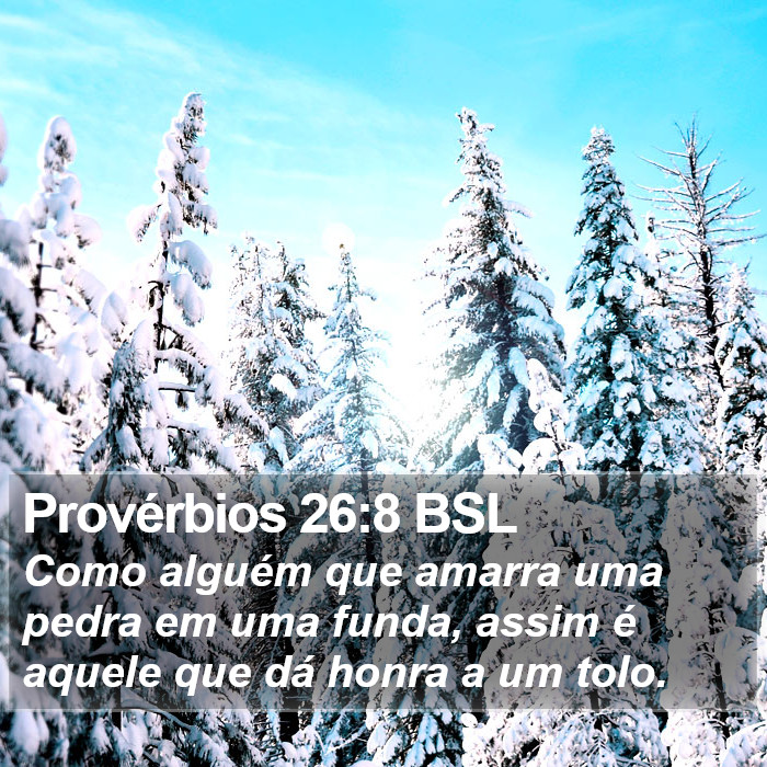 Provérbios 26:8 BSL Bible Study