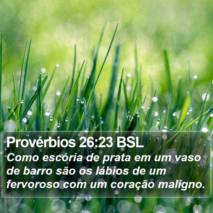 Provérbios 26:23 BSL Bible Study