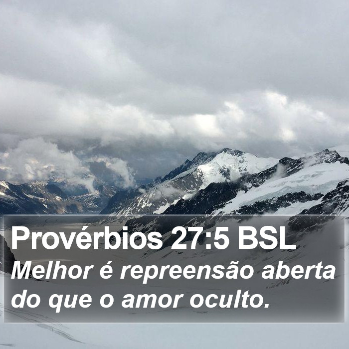 Provérbios 27:5 BSL Bible Study