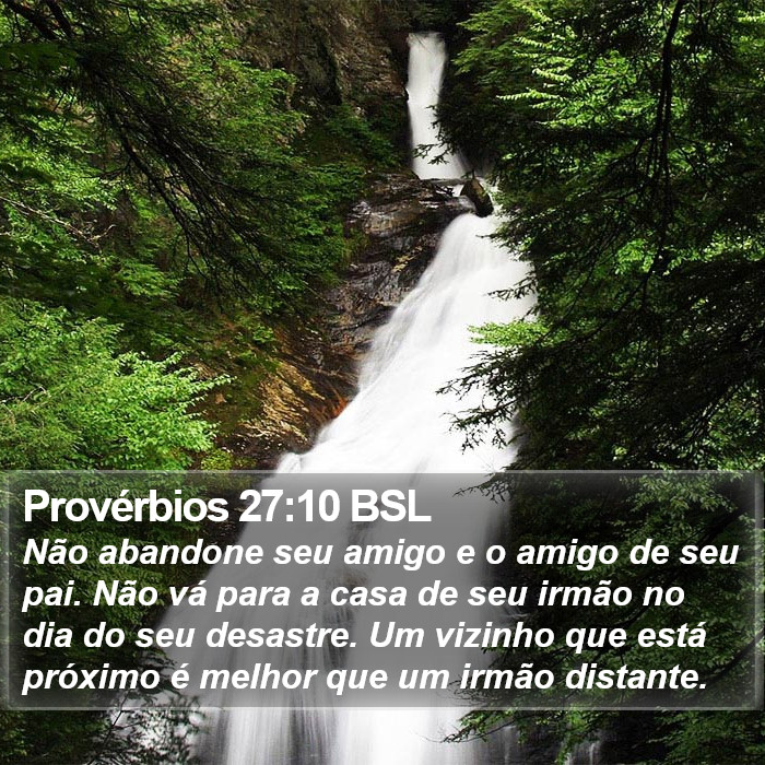 Provérbios 27:10 BSL Bible Study