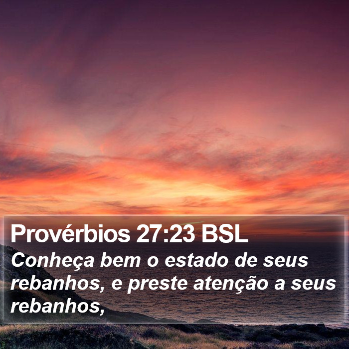 Provérbios 27:23 BSL Bible Study