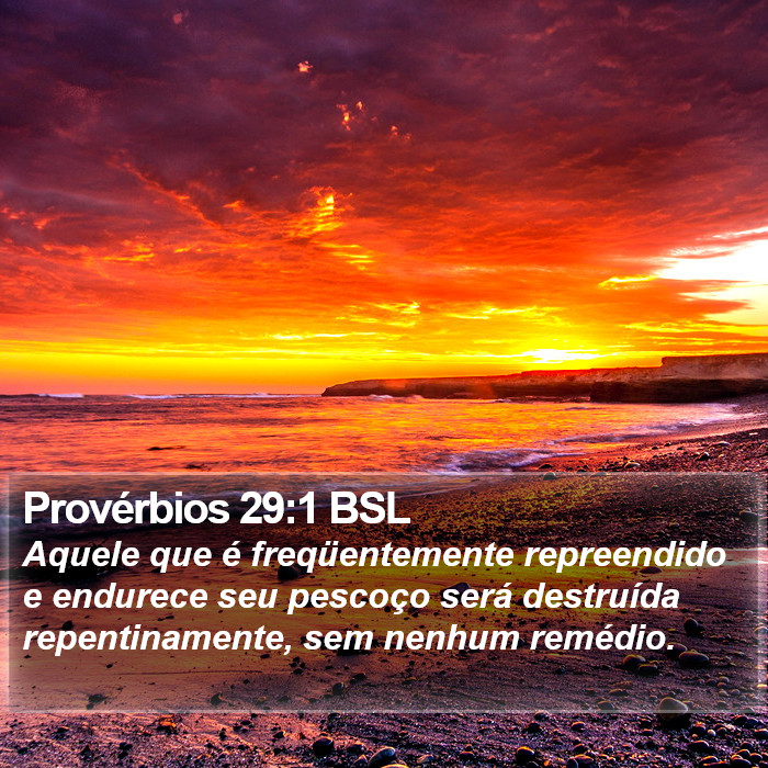 Provérbios 29:1 BSL Bible Study