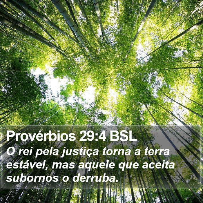 Provérbios 29:4 BSL Bible Study