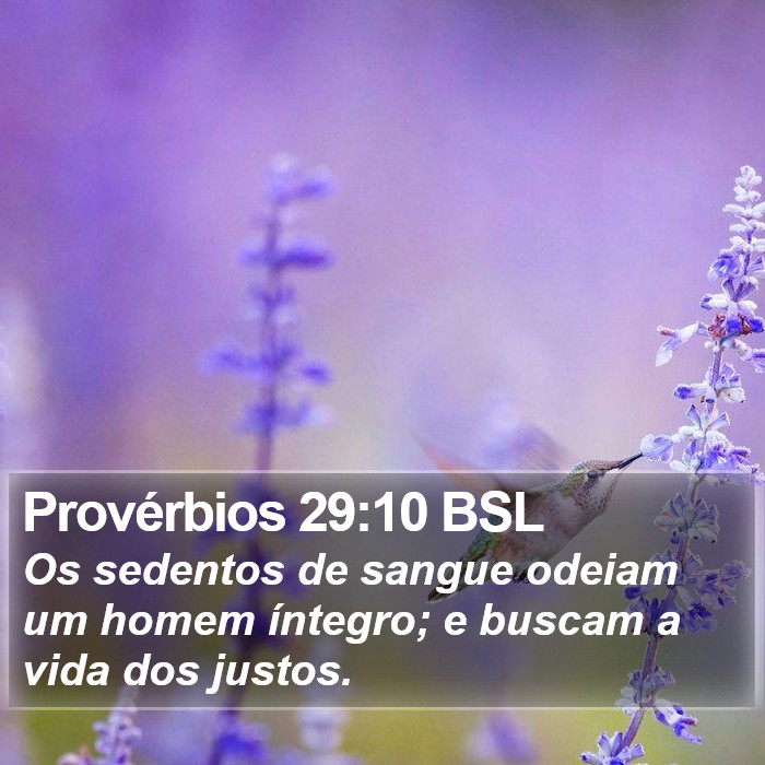 Provérbios 29:10 BSL Bible Study