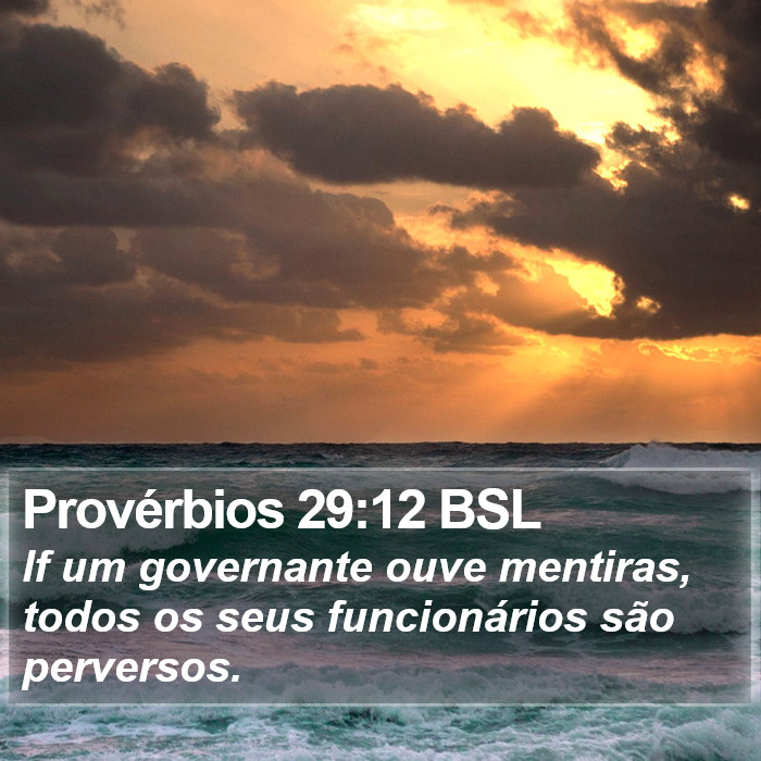 Provérbios 29:12 BSL Bible Study