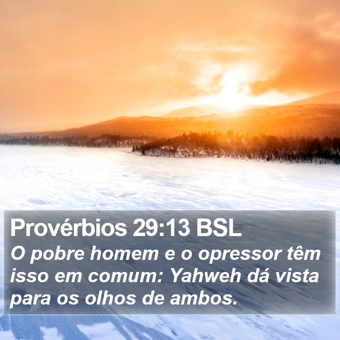 Provérbios 29:13 BSL Bible Study