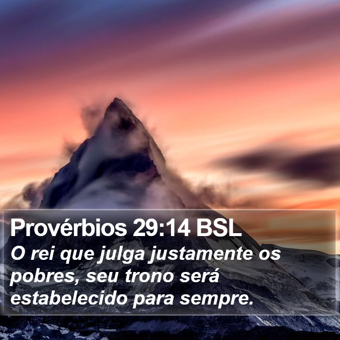 Provérbios 29:14 BSL Bible Study