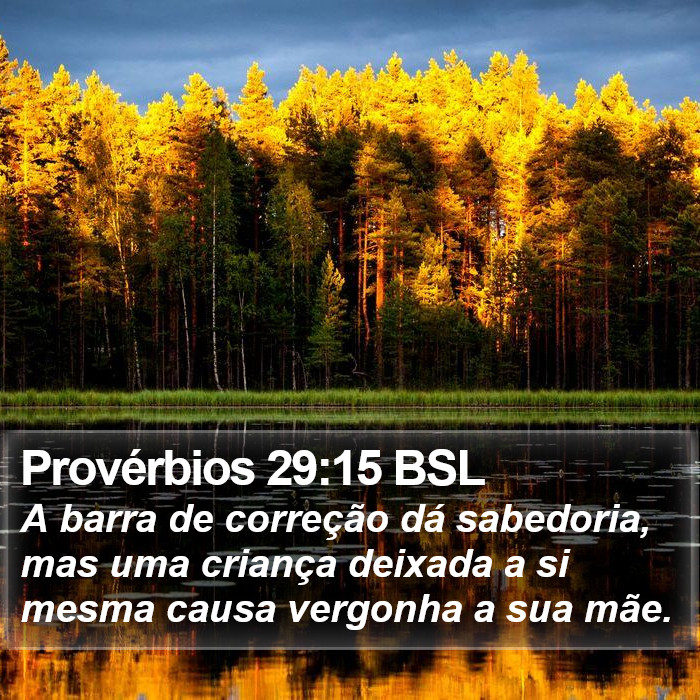 Provérbios 29:15 BSL Bible Study