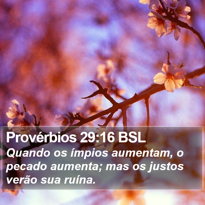 Provérbios 29:16 BSL Bible Study